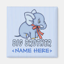 Elephant Toy Big Brother Refrigerator Magnet