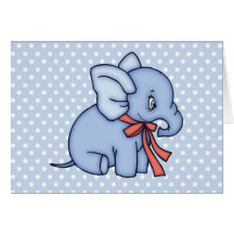 Elephant Toy Blue Cards