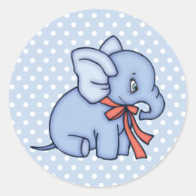 Elephant Toy Blue Stickers