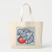 Elephant Toy Blue w/Ball Bag