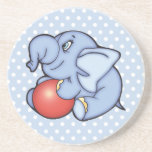 Elephant Toy Blue w/Ball Coasters