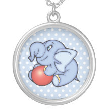 Elephant Toy Blue w/Ball Jewelry