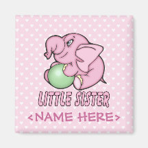 Elephant Toy Little Sister Magnets