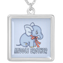Elephant Toy Middle Brother Custom Necklace