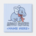 Elephant Toy Middle Brother Fridge Magnet