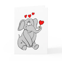 Elephant Valentine Card