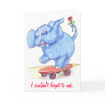 Elephant Valentines Card Will you be my Valentine?