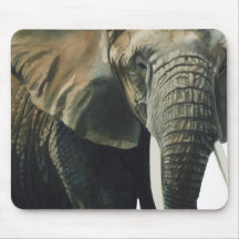 "Elephant" Wildlife Animal Watercolor Mouse Pads