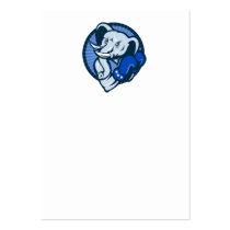 Elephant With Boxing Gloves Democrat Mascot Business Card
