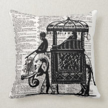 Elephant with Howdah Dictionary Art Pillows