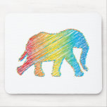 Elephant with Lines Mousepads