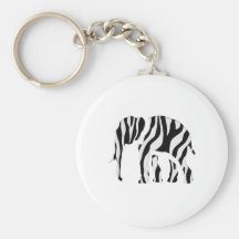 Elephant Zebra: Wild Mash-Up Keychain