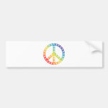 Elephants and Peace Symbol Bumper Stickers