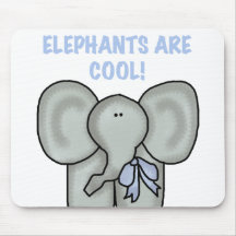 Elephants Are Cool Mouse Pads