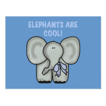 Elephants Are Cool Tshirts and Gifts Post Card