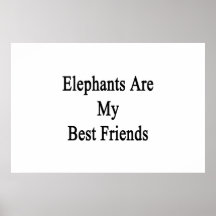 Elephants Are My Best Friends Poster