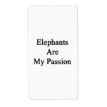 Elephants Are My Passion Personalized Shipping Labels