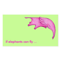 Elephants Can Fly! Profile Card Business Card Templates