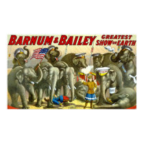Éléphants de cru de Barnum Bailey affiches