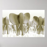Elephants! (Gold version) Posters