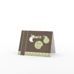 Elephants in Green Thank You Cards