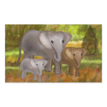 Elephants in the Rainforest Stickers