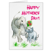 'Elephants' Mother's Day Card