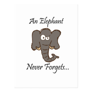 Elephants Never Forget Postcards, Elephants Never Forget Post Card ...