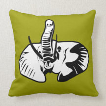 Elephants on the march pillow