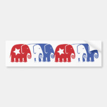 Éléphants républicains autocollants pour voiture