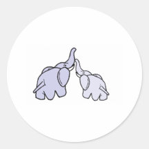 Elephants Round Sticker