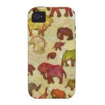 Elephants silhouettes iPhone 4/4S cover