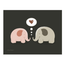 Elephants Soul Mates postcard