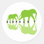 Elephants with Reflection Sticker