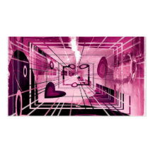 Elevator Down Abstract Business Card Templates
