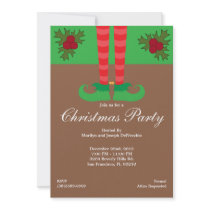 Elf Feet Christmas Party Invite Holiday