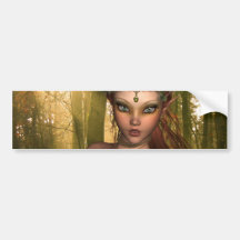Elf in Woods Bumper Sticker