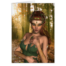 Elf in Woods Greeting Card