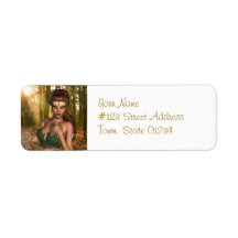 Elf in Woods Mailing Labels