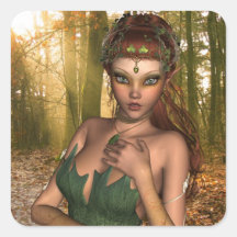 Elf in Woods Stickers