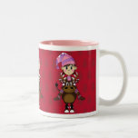 Elf Riding Reindeer Mug