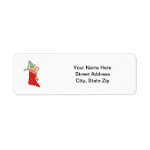 Elf Stocking Return Address Label
