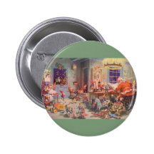 Elfes vintages et jouets de Pôle Nord de l'atelier Badge Avec Épingle