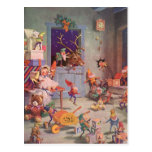 Elfes vintages et jouets de Pôle Nord de l'atelier Carte Postale