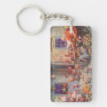 Elfes vintages et jouets de Pôle Nord de l'atelier Porte-clef
