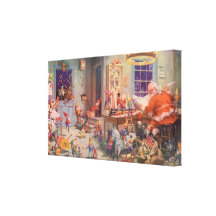 Elfes vintages et jouets de Pôle Nord de l'atelier Toile Tendue