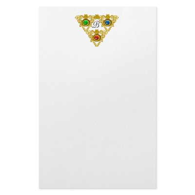 ELFIC TALISMAN MONOGRAM PERSONALIZED STATIONERY by bulgan_lumini