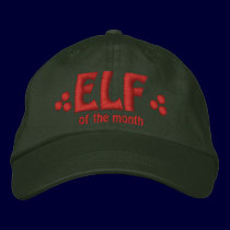 ELFof the Month embroidered hats