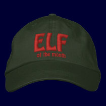 ELFof the Month embroidered hats