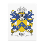 Elian Family Crest Postcard